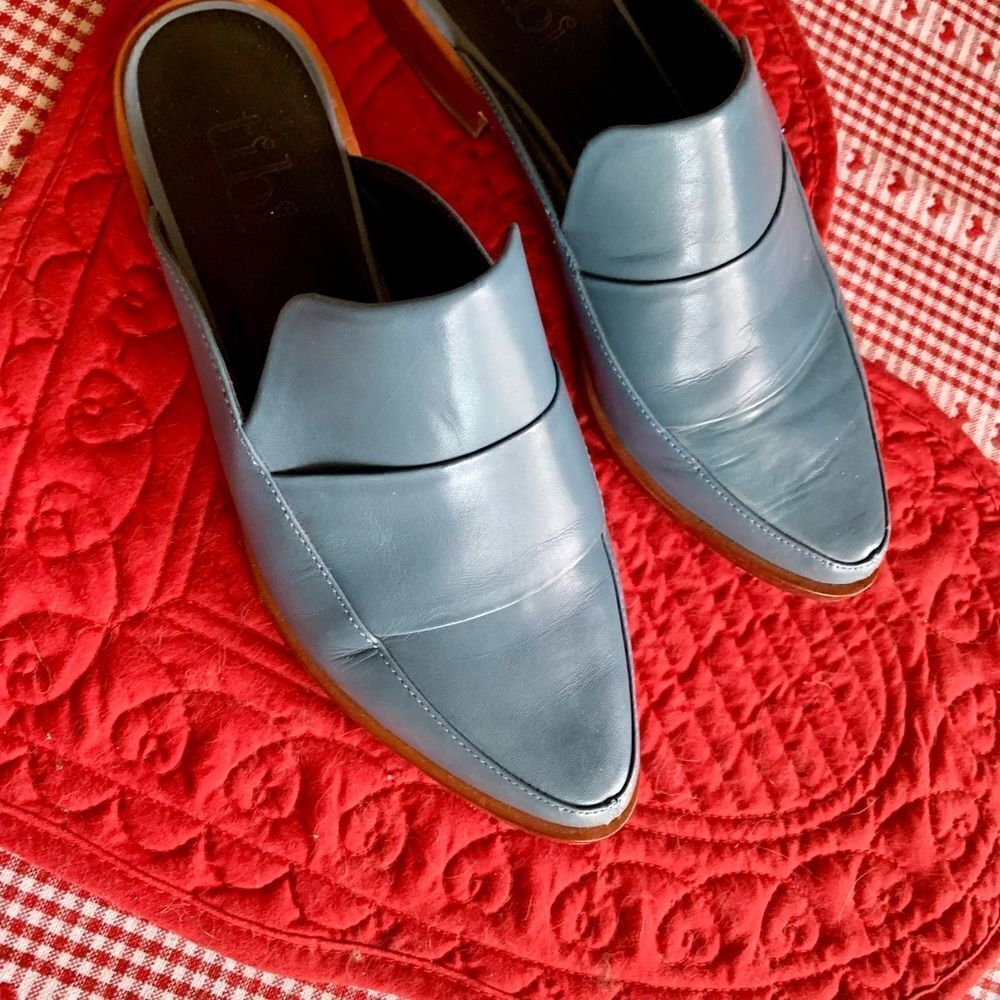 Tibi blue leather mules - Picture 6 of 7